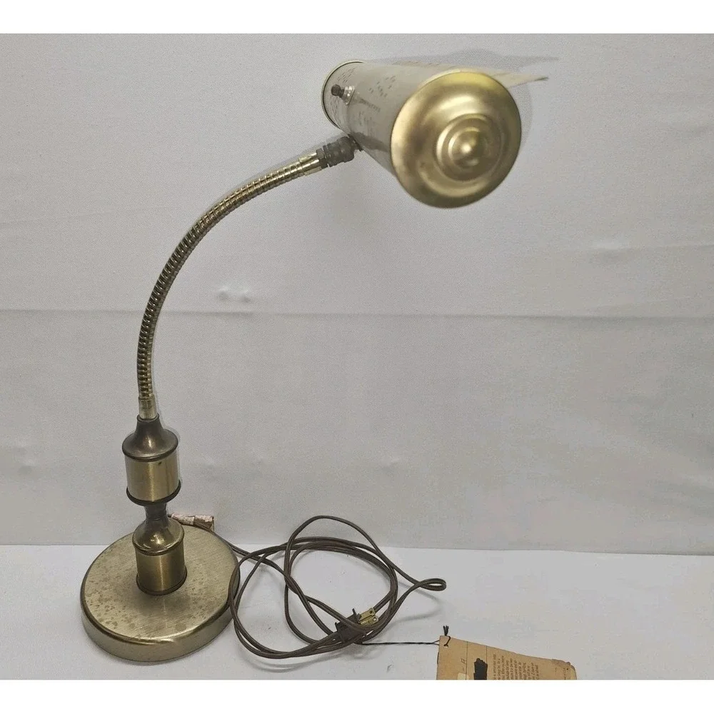 VTG 1981 Irmischer Lite-Well Piano Desk Lamp Brass Gooseneck T10 Model 1804